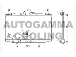 AUTOGAMMA 104516 radiatorius, variklio aušinimas 
 Aušinimo sistema -> Radiatorius/alyvos aušintuvas -> Radiatorius/dalys
19010RBAE01