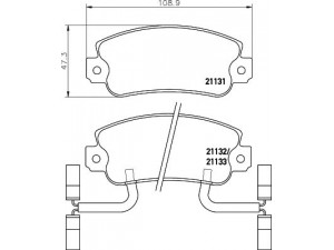 HELLA PAGID 8DB 355 018-931 stabdžių trinkelių rinkinys, diskinis stabdys 
 Techninės priežiūros dalys -> Papildomas remontas
006074986700, 0060750464, 0060750795