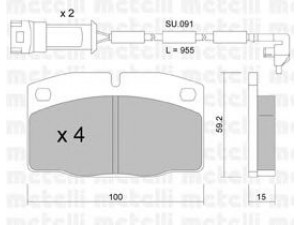 METELLI 22-0044-2K stabdžių trinkelių rinkinys, diskinis stabdys 
 Techninės priežiūros dalys -> Papildomas remontas