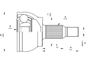 OPEN PARTS CVJ5678.10 jungčių komplektas, kardaninis velenas 
 Ratų pavara -> Sujungimai/komplektas
1693603972, 1693604072, A1693603972