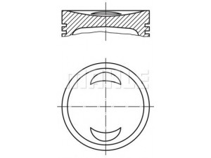 MAHLE ORIGINAL 033 99 01 stūmoklis 
 Variklis -> Cilindrai/stūmokliai