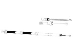 KAWE FA02240 trosas, stovėjimo stabdys 
 Stabdžių sistema -> Valdymo svirtys/trosai
46766308, 46835328