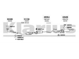 KLARIUS 390531E išmetimo sistema 
 Išmetimo sistema -> Išmetimo sistema, visa
