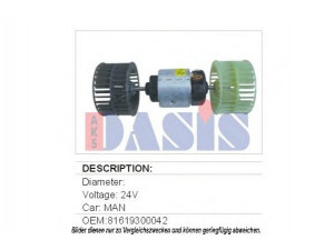 AKS DASIS 742840N vidaus pūtiklis 
 Šildymas / vėdinimas -> Orpūtė/dalys
81619300042, 8161930042, 18300208