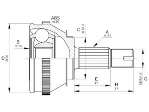 OPEN PARTS CVJ5093.10 jungčių komplektas, kardaninis velenas 
 Ratų pavara -> Sujungimai/komplektas
0082413699, 0082443532, 0082449123