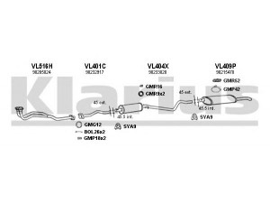 KLARIUS 390499U išmetimo sistema 
 Išmetimo sistema -> Išmetimo sistema, visa