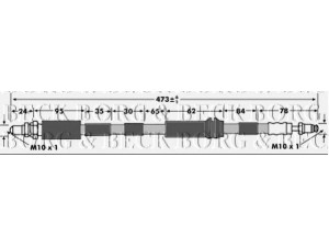 BORG & BECK BBH7325 stabdžių žarnelė 
 Stabdžių sistema -> Stabdžių žarnelės
1 315 749, 1303844, 1303845, 1315748