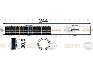 HELLA 8FT 351 192-761 džiovintuvas, oro kondicionierius 
 Oro kondicionavimas -> Džiovintuvas
64 53 9 127 927, 9 127 927
