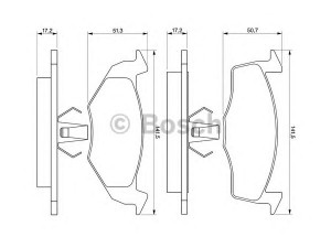 BOSCH 0 986 424 361 stabdžių trinkelių rinkinys, diskinis stabdys 
 Techninės priežiūros dalys -> Papildomas remontas
6N0 698 151, 6N0 698 151 C