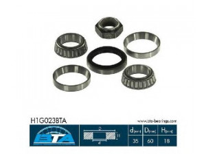 BTA H1G023BTA rato guolio komplektas 
 Ašies montavimas/vairavimo mechanizmas/ratai -> Rato stebulė/montavimas -> Rato guolis
5 008 716
