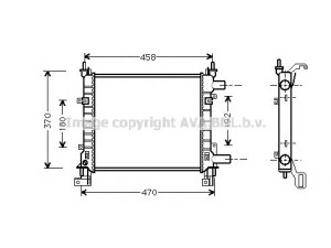 AVA QUALITY COOLING FDA2260 radiatorius, variklio aušinimas 
 Aušinimo sistema -> Radiatorius/alyvos aušintuvas -> Radiatorius/dalys
1025533, 97KB8005C, 97KB8005CA