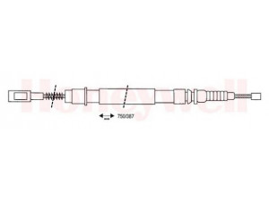BENDIX 431240B trosas, stovėjimo stabdys 
 Stabdžių sistema -> Valdymo svirtys/trosai
474583, 4745F0