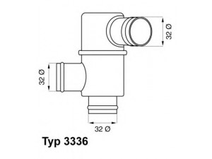 WAHLER 3336.83 termostatas, aušinimo skystis 
 Aušinimo sistema -> Termostatas/tarpiklis -> Thermostat
21011-3060-10