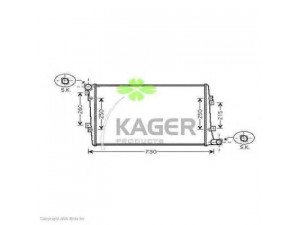 KAGER 31-2845 radiatorius, variklio aušinimas 
 Aušinimo sistema -> Radiatorius/alyvos aušintuvas -> Radiatorius/dalys
1K0121251AK