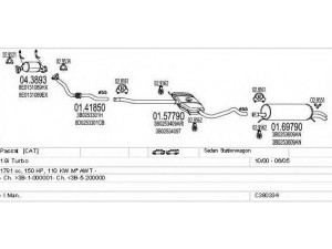 MTS C380334003192 išmetimo sistema 
 Išmetimo sistema -> Išmetimo sistema, visa