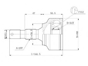 STATIM C.123 jungčių komplektas, kardaninis velenas 
 Ratų pavara -> Sujungimai/komplektas
32724T, 32738G