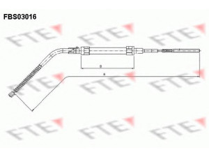 FTE FBS03016 trosas, stovėjimo stabdys 
 Stabdžių sistema -> Valdymo svirtys/trosai
34 41 1 160 873