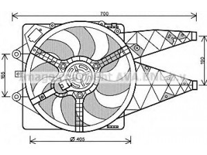 AVA QUALITY COOLING FT7568 ventiliatorius, radiatoriaus 
 Aušinimo sistema -> Oro aušinimas
51805128, 51805133, 51820790, 55702236