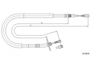 CABOR 10.9876 trosas, stovėjimo stabdys 
 Stabdžių sistema -> Valdymo svirtys/trosai
2D0609722, 9044200285, 2D0609722