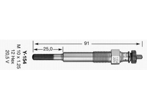 NGK 7125 kaitinimo žvakė
9-82513959-0, EE 960 39
