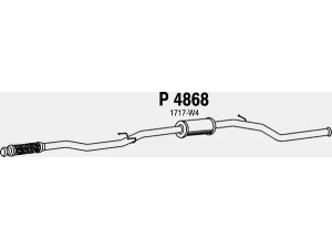FENNO P4868 vidurinis duslintuvas 
 Išmetimo sistema -> Duslintuvas
1717-AS, 1717-W4