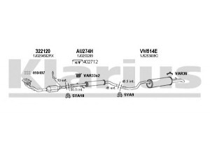KLARIUS 780114U išmetimo sistema 
 Išmetimo sistema -> Išmetimo sistema, visa