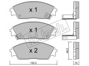 fri.tech. 245.1 stabdžių trinkelių rinkinys, diskinis stabdys 
 Techninės priežiūros dalys -> Papildomas remontas
45022-SF1-000, 45022-SF1-010, 45022-SF1-020