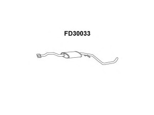 VENEPORTE FD30033 vidurinis duslintuvas 
 Išmetimo sistema -> Duslintuvas
1019404, 1101694, 1495887, 6559199