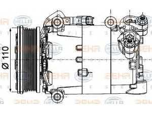 HELLA 8FK 351 334-361 kompresorius, oro kondicionierius 
 Oro kondicionavimas -> Kompresorius/dalys
1 671 720, 1 697 034, 1 707 376
