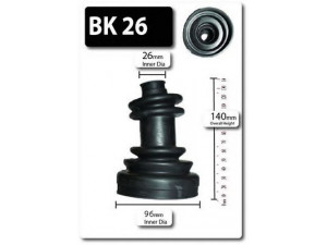 SHAFTEC BK26 gofruotoji membrana, kardaninis velenas 
 Ratų pavara -> Gofruotoji membrana