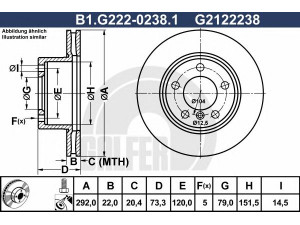 GALFER B1.G222-0238.1 stabdžių diskas 
 Stabdžių sistema -> Diskinis stabdys -> Stabdžių diskas
34 11 6 764 641, 34 11 6 854 997
