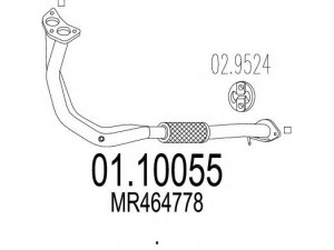 MTS 01.10055 išleidimo kolektorius 
 Išmetimo sistema -> Išmetimo vamzdžiai
MR464778