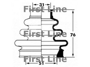 FIRST LINE FCB6063 gofruotoji membrana, kardaninis velenas 
 Ratų pavara -> Gofruotoji membrana
33 21 7 547 080, 33211229594
