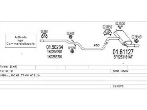 MTS C310375015997 išmetimo sistema 
 Išmetimo sistema -> Išmetimo sistema, visa