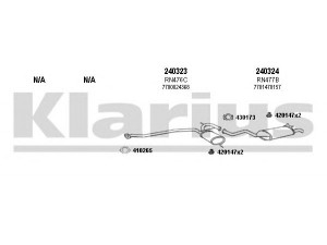 KLARIUS 720636E išmetimo sistema 
 Išmetimo sistema -> Išmetimo sistema, visa