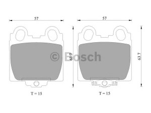 BOSCH 0 986 AB2 552 stabdžių trinkelių rinkinys, diskinis stabdys 
 Techninės priežiūros dalys -> Papildomas remontas