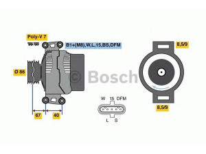 BOSCH 0 986 049 780 kintamosios srovės generatorius 
 Elektros įranga -> Kint. sr. generatorius/dalys -> Kintamosios srovės generatorius
1649066, 1649066R