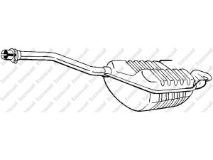 BOSAL 278-433 galinis duslintuvas 
 Išmetimo sistema -> Duslintuvas
202 490 01 15, 202 490 07 15