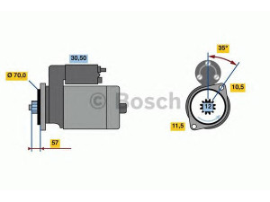 BOSCH 0 986 023 540 starteris 
 Elektros įranga -> Starterio sistema -> Starteris
M 008 T 71471, M 008 T 71471 ZE