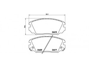 BREMBO P 30 031 stabdžių trinkelių rinkinys, diskinis stabdys 
 Techninės priežiūros dalys -> Papildomas remontas
581013LA20