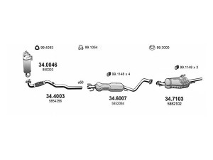 ASSO ART1748 išmetimo sistema 
 Išmetimo sistema -> Išmetimo sistema, visa
