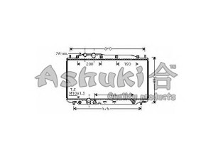 ASHUKI H551-23 radiatorius, variklio aušinimas 
 Aušinimo sistema -> Radiatorius/alyvos aušintuvas -> Radiatorius/dalys
19010-RRH-901