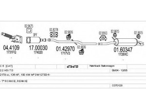 MTS C070128001055 išmetimo sistema 
 Išmetimo sistema -> Išmetimo sistema, visa