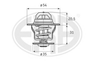 ERA 350033 termostatas, aušinimo skystis 
 Aušinimo sistema -> Termostatas/tarpiklis -> Thermostat
030 121 113, 030 121 113 B