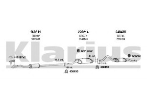 KLARIUS 750031E išmetimo sistema 
 Išmetimo sistema -> Išmetimo sistema, visa