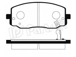 IPS Parts IBD-1K12 stabdžių trinkelių rinkinys, diskinis stabdys 
 Techninės priežiūros dalys -> Papildomas remontas
581010XA01, 581010XA10, 58101-07A10