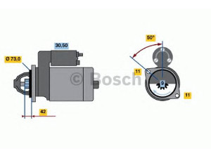 BOSCH 0 001 109 040 starteris 
 Elektros įranga -> Starterio sistema -> Starteris
NAD 10119, NAD 10149