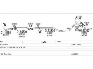 MTS C390084002214 išmetimo sistema 
 Išmetimo sistema -> Išmetimo sistema, visa