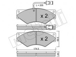 METELLI 22-0849-0 stabdžių trinkelių rinkinys, diskinis stabdys 
 Techninės priežiūros dalys -> Papildomas remontas
1906183
