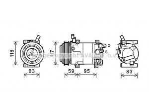 AVA QUALITY COOLING HYK323 kompresorius, oro kondicionierius 
 Oro kondicionavimas -> Kompresorius/dalys
977014P000, 977014P001